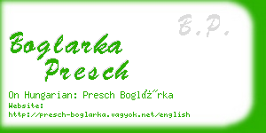 boglarka presch business card